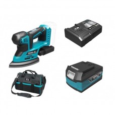 Dedra Set Slefuitor delta SAS+ALL cu acumulator Li-Ion 18V 4.0Ah incarcator rapid 125W si geanta